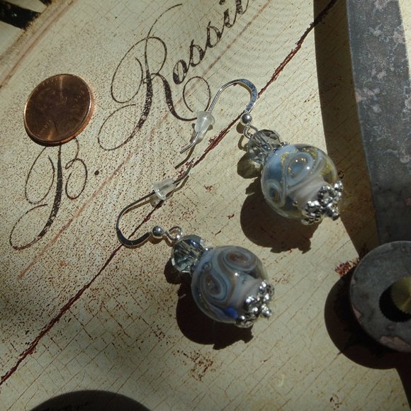 Handmade Murano and silver earrings - Picture 4 of 5